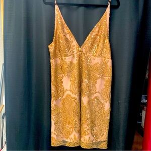Free People brown sequin dress